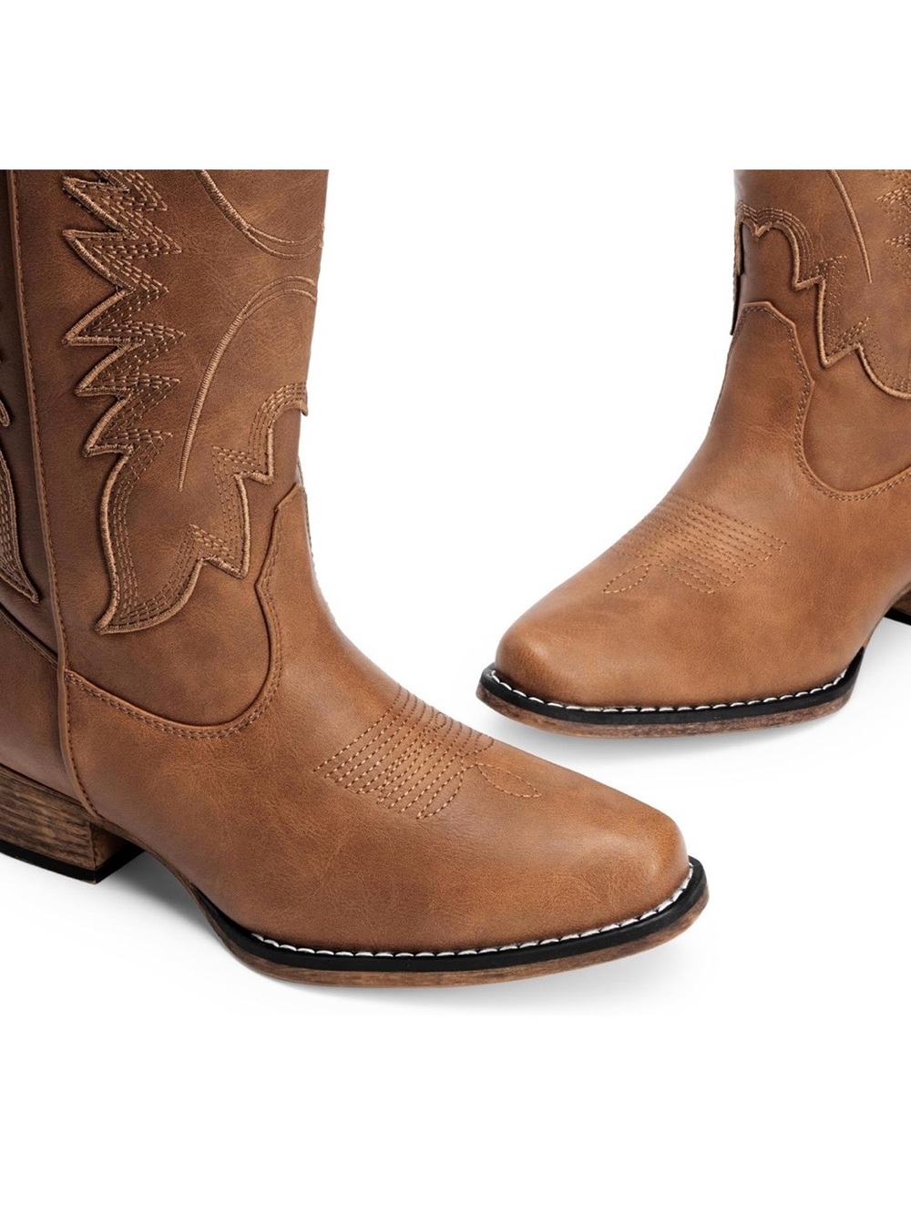 DREAM PARIS Cowboy Boots for Women Cowgirl Western Mid Calf Boots Snip Toe - Picture 11 of 15